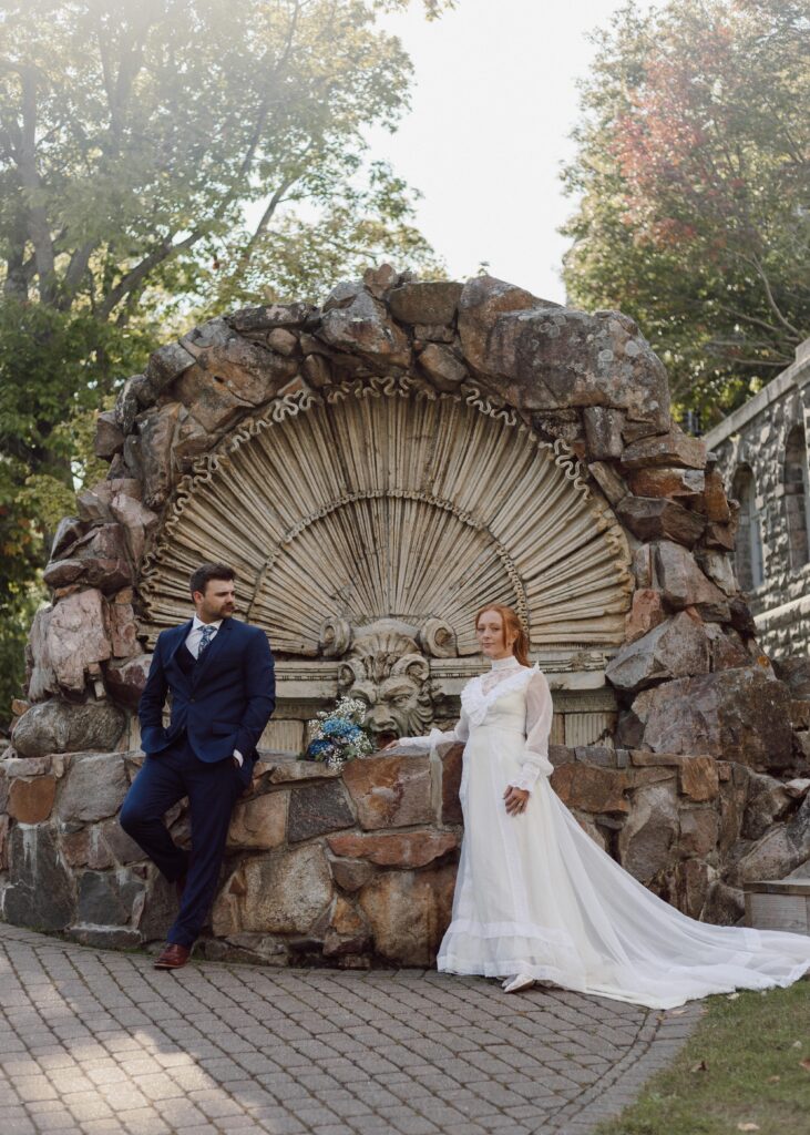 bride and groom editorial portrait