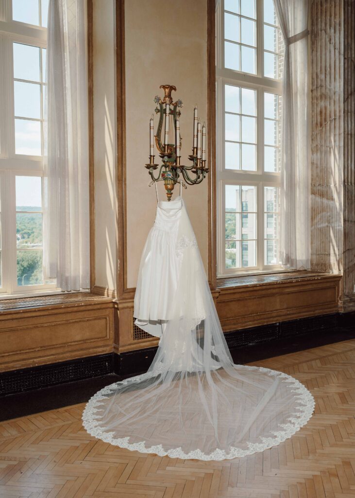 Bridal gown for a wedding day at Hotel Syracuse