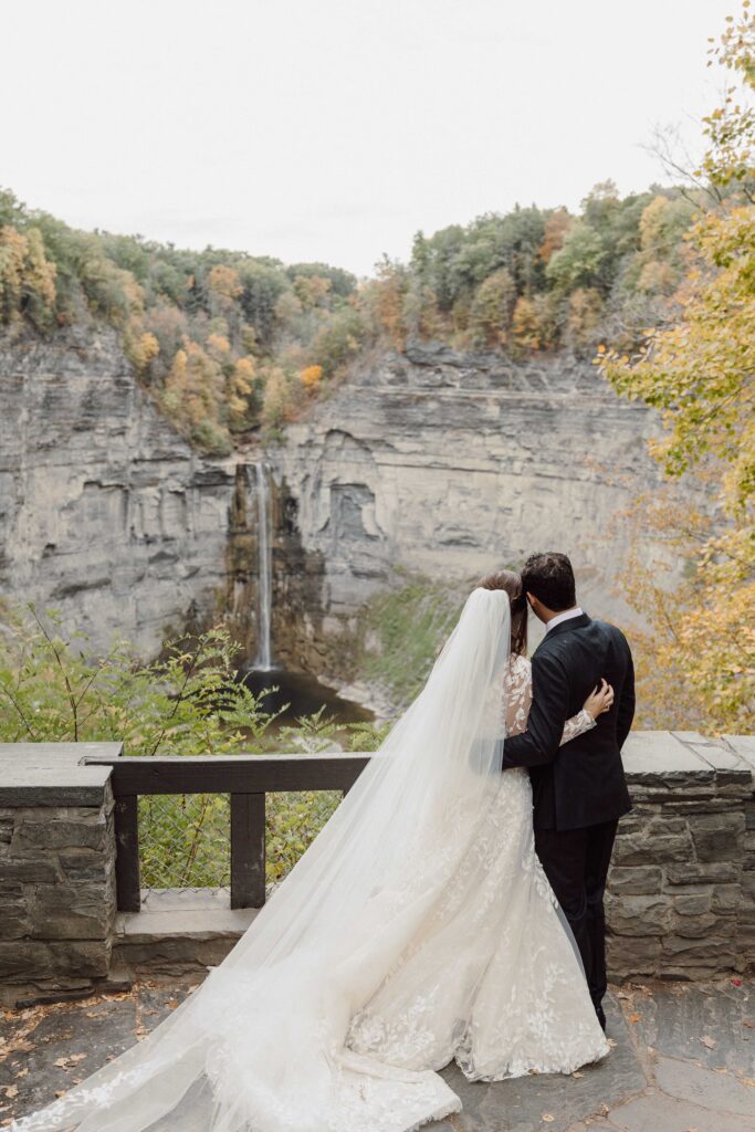 Bride and groom portraits for Inn at Taughannock Falls wedding