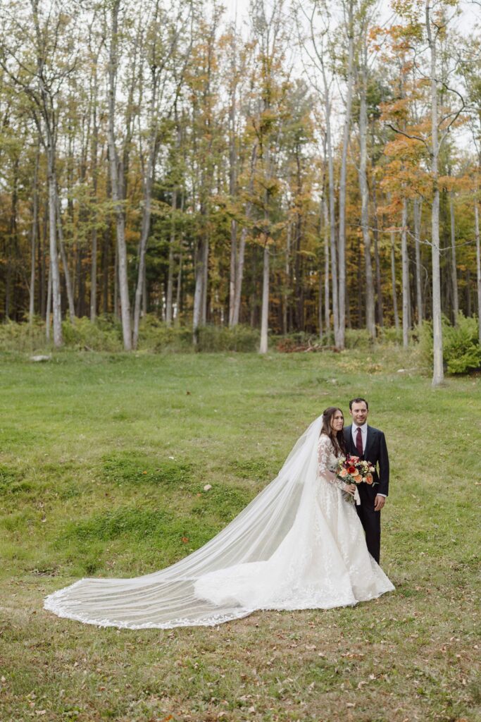 Bride and groom wedding day portraits 