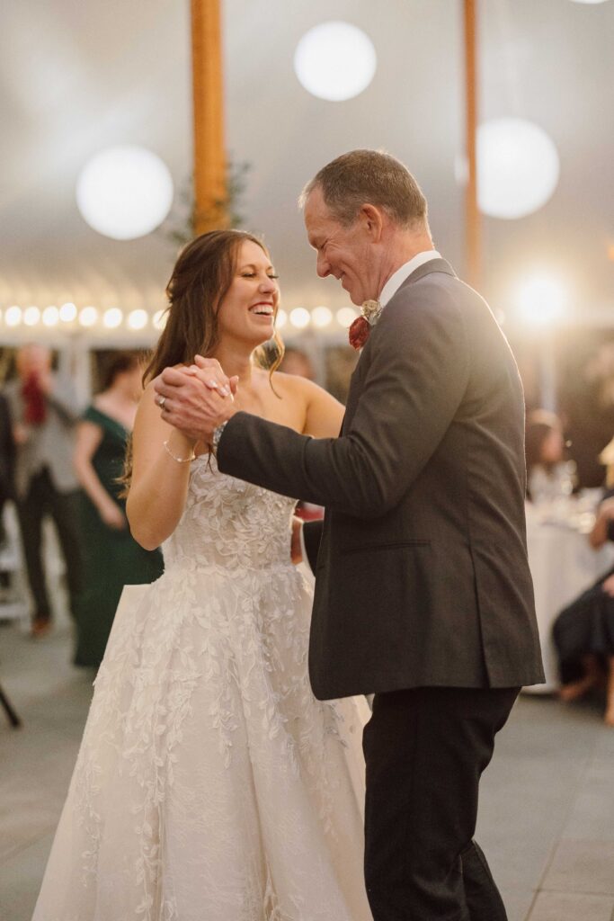 father daughter dance at Inn at Taughannock Falls wedding