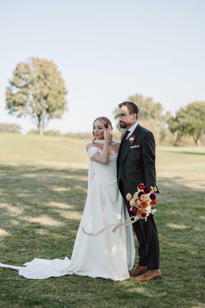 bride and groom portraits at Onondaga Country Club