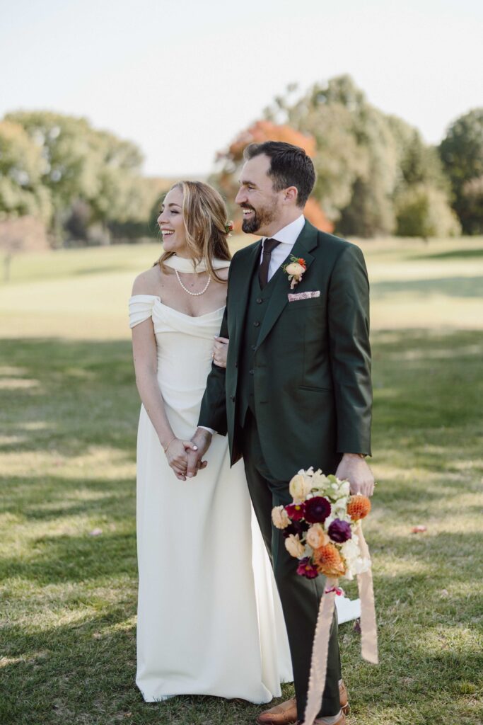bride and groom portrait at Onondaga Country Club