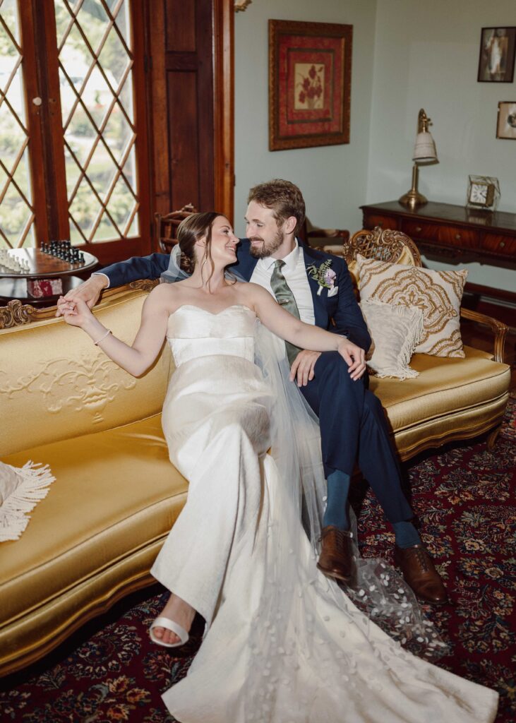 bridal and groom flash portraits at The Munro in Skaneateles, NY