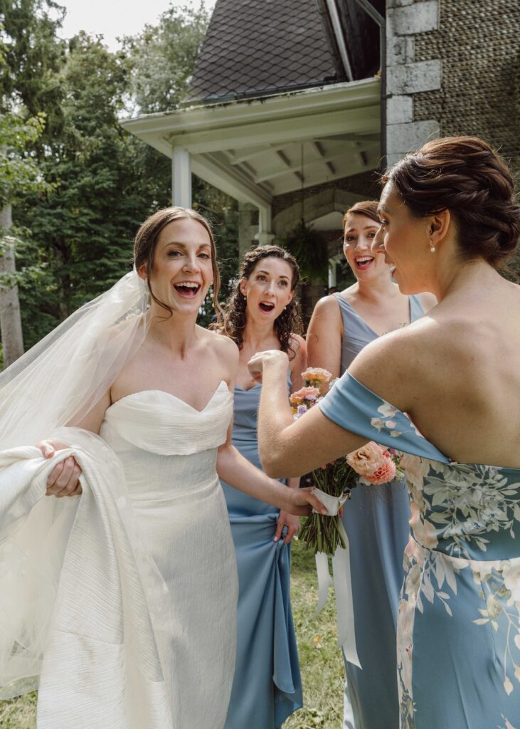 bride and bridesmaids