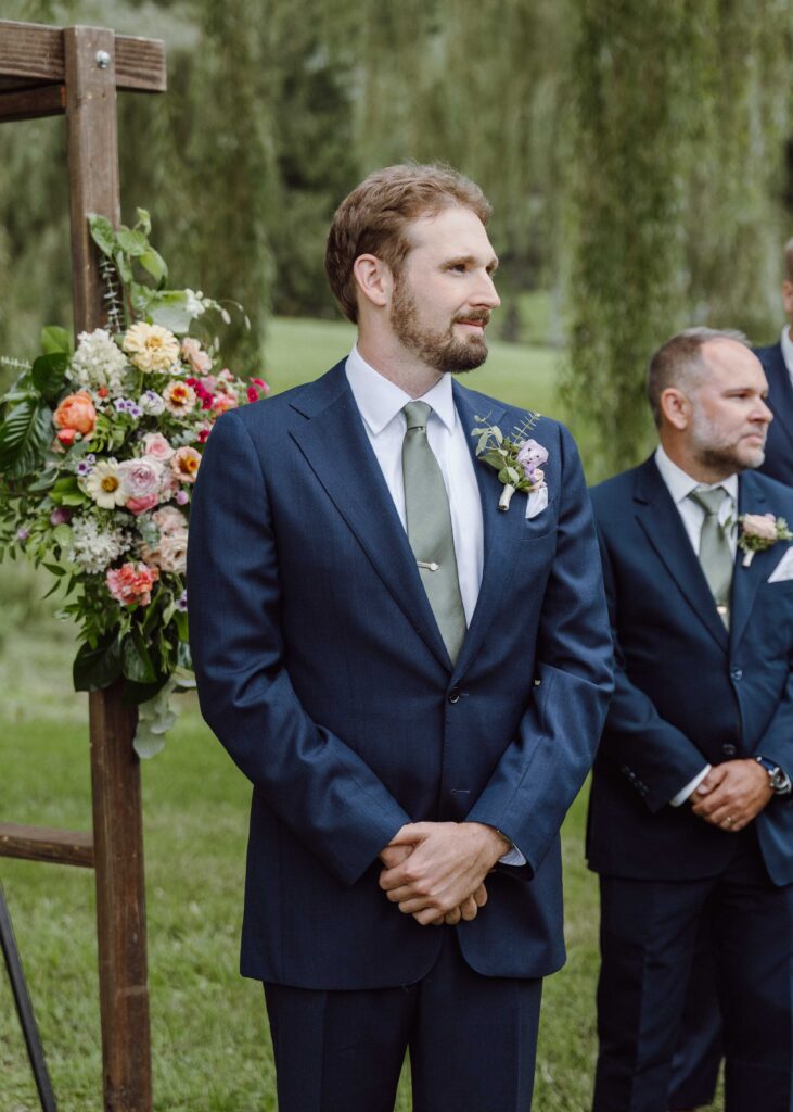 groom at ceremony