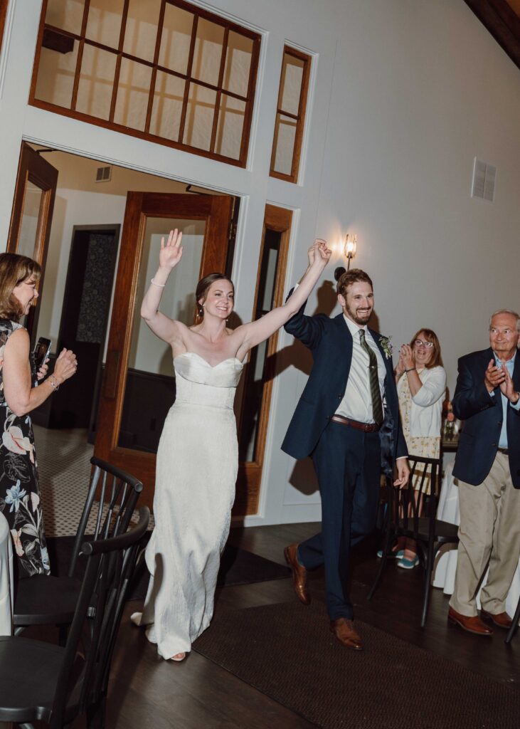 bride and groom entrance at The Munro in Skaneateles, NY
