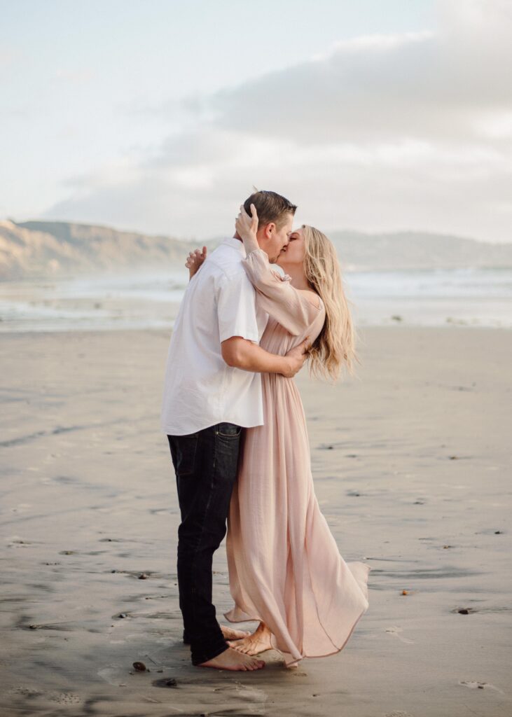 couple on Torrey Pines beach, San Diego CA