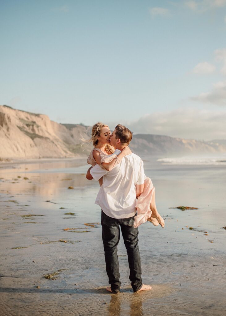 couple on Torrey Pines beach, San Diego CA