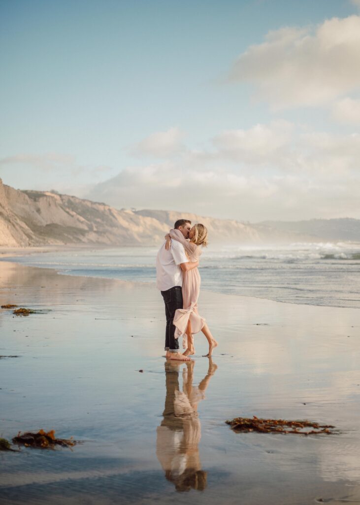 couple on Torrey Pines beach, San Diego CA