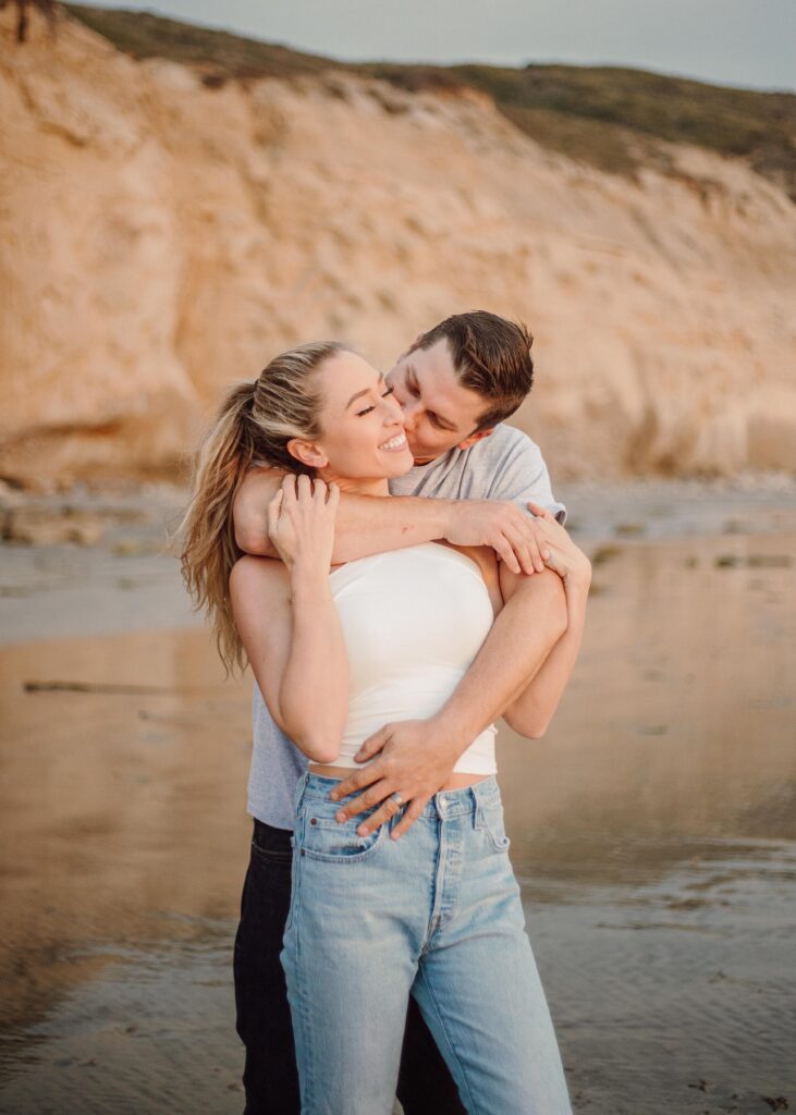 couple on Torrey Pines beach, San Diego CA