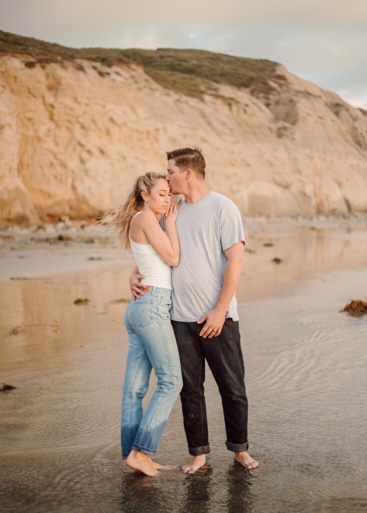 couple on Torrey Pines beach, San Diego CA