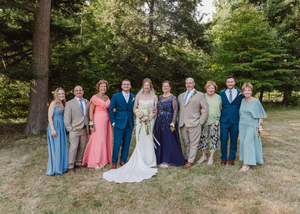 family photo at vanderkamp ny wedding