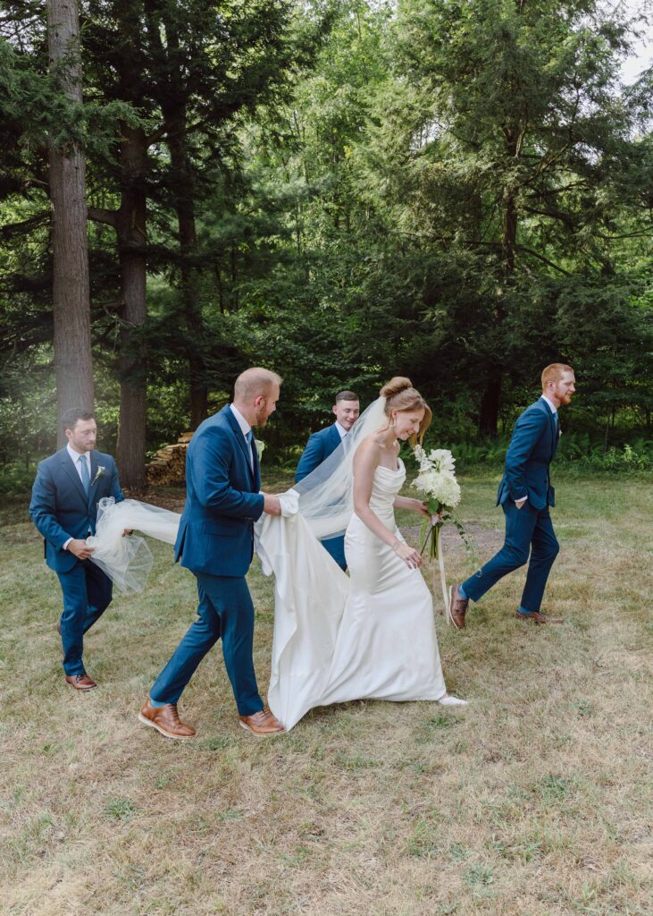 vanderkamp ny wedding groomsmen & bride
