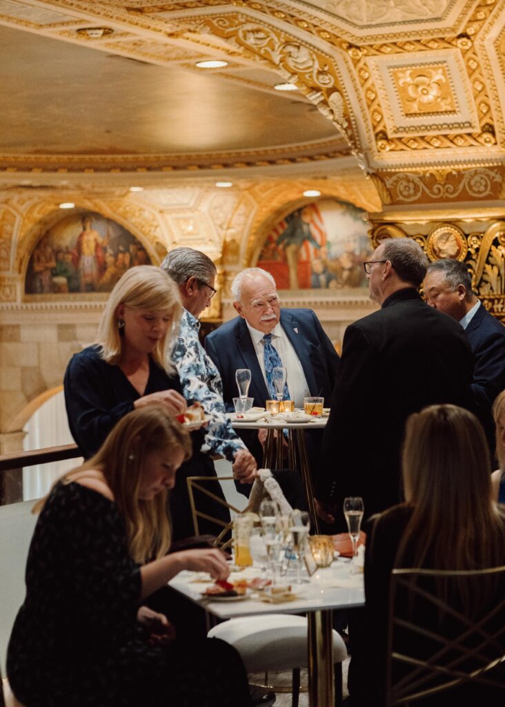 cocktail hour at Ballroom Wedding at Palladian Hall at the Treasury in Syracuse, NY