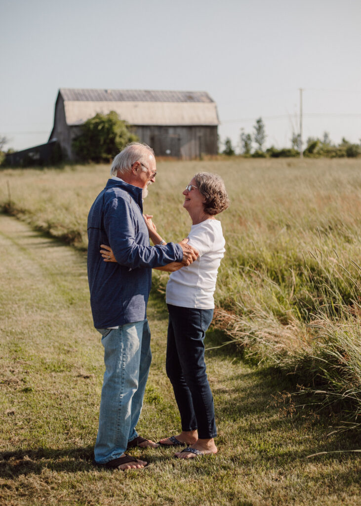older couple portraits dancing
